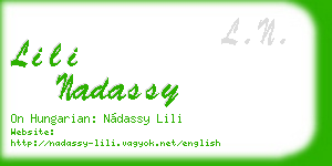 lili nadassy business card